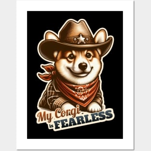 Corgi Cowboy Posters and Art